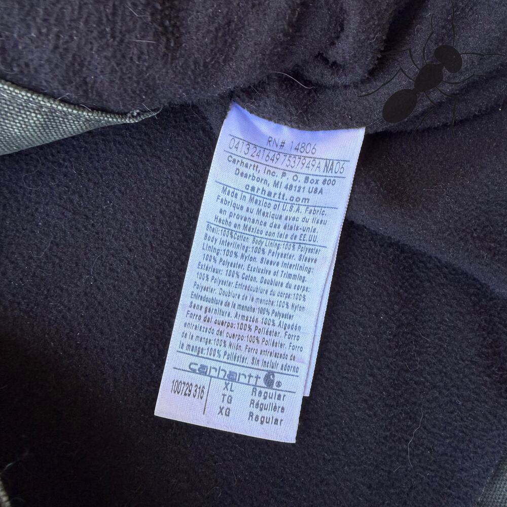Carhartt green quilted hooded work wear jacket - Picture 5 of 9
